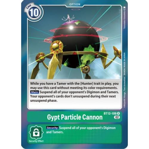 Gypt Particle Cannon - BT12-106 - Rare Foil - Single