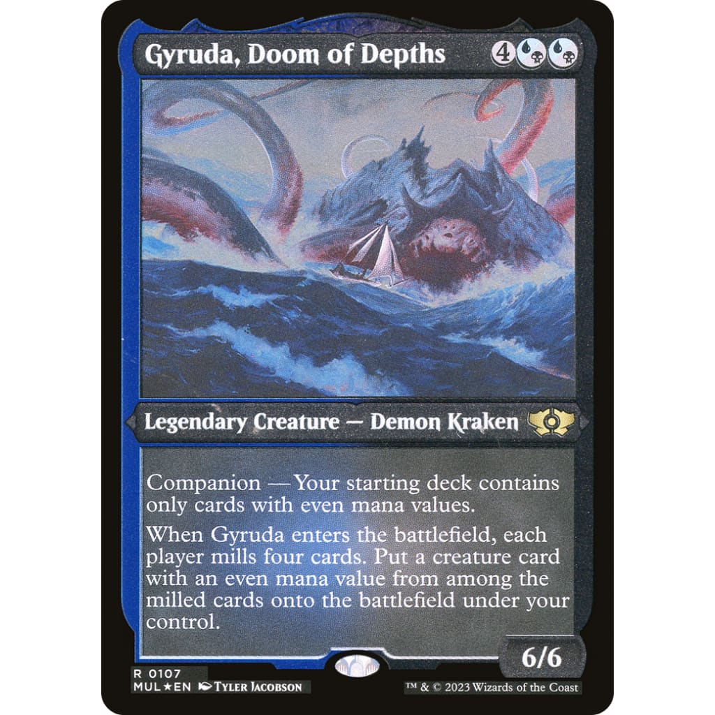 Gyruda Doom of Depths (MUL-107): (companion) Etched Foil