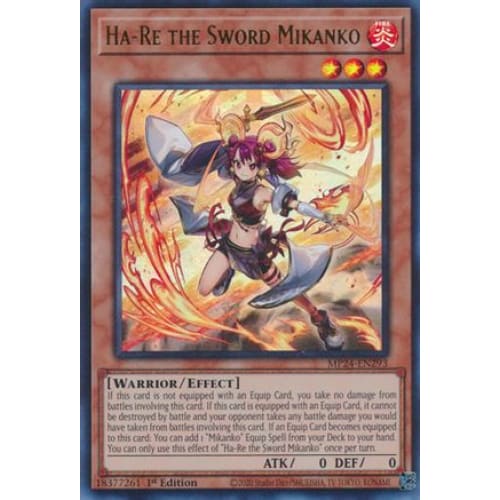 Ha-Re the Sword Mikanko - MP24-EN293 Ultra Rare 1st Edition