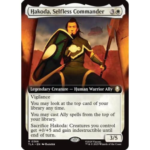 Hakoda Selfless Commander (Extended Art) (TLA-366) - Single