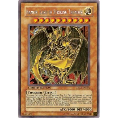 Hamon Lord of Striking Thunder (CT03-EN006) Secret Rare