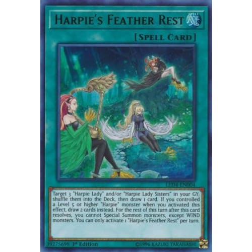 Harpie’s Feather Rest (LED4-EN004) Ultra Rare 1st Edition