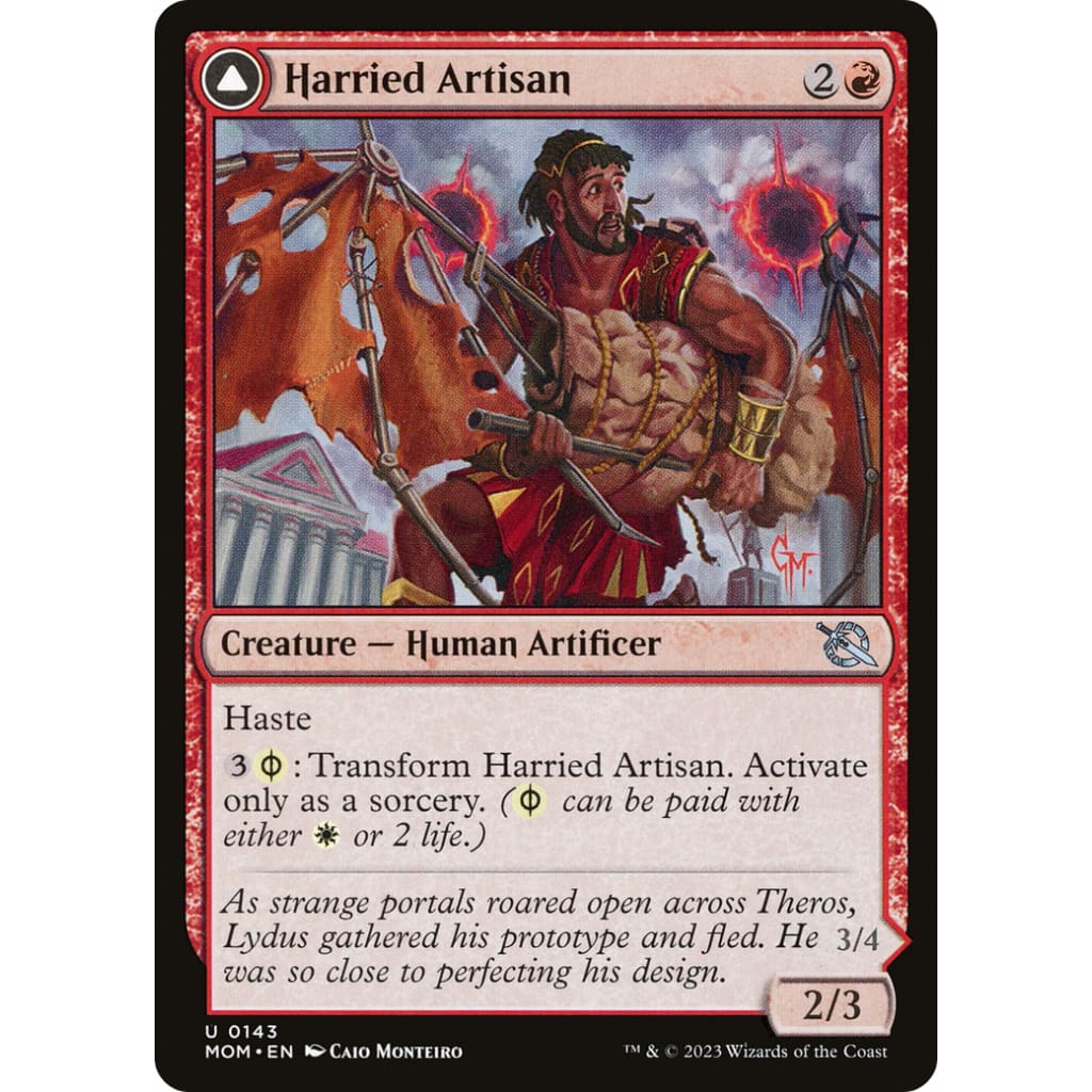 Harried Artisan // Phyrexian Skyflayer (MOM-143) Foil