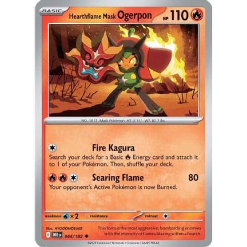 Hearthflame Mask Ogerpon (44) Uncommon - Single