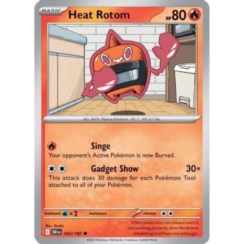 Heat Rotom (43) Common Reverse Holofoil - Single