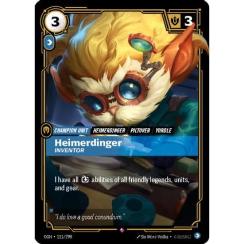 Heimerdinger - Inventor (111/298) - Origins Foil - Single
