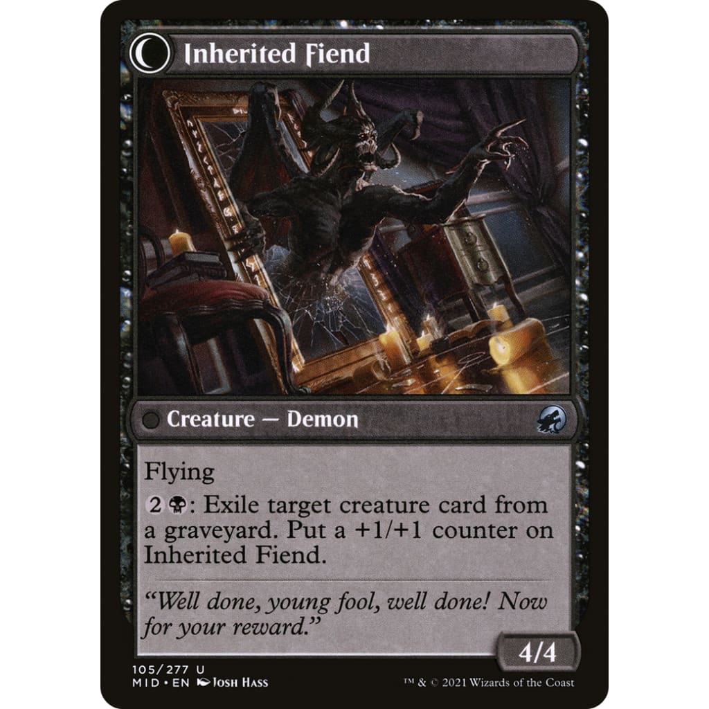 Heirloom Mirror // Inherited Fiend (MID-105): (Double Faced