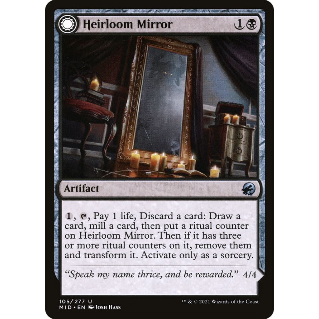 Heirloom Mirror // Inherited Fiend (MID-105): (Double Faced
