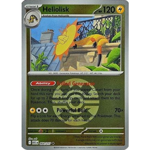 Heliolisk - 064/217 (Quick Ball) (64) Uncommon Reverse