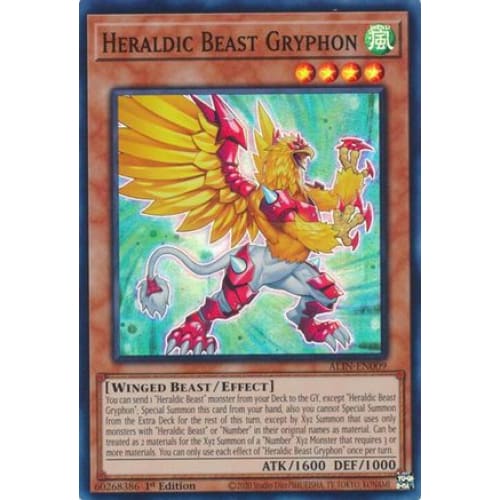 Heraldic Beast Gryphon - ALIN-EN009 Super Rare 1st Edition