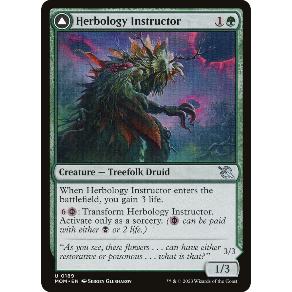 Herbology Instructor // Malady Invoker (MOM-189) - Single