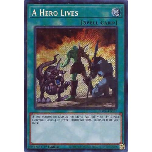 A Hero Lives (Secret Rare) - RA04-EN087 Secret Rare 1st