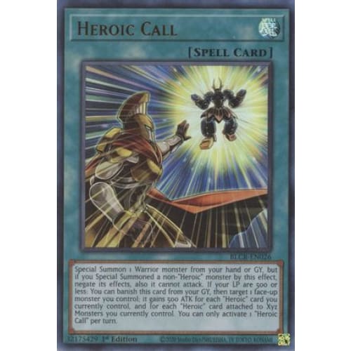 Heroic Call - BLCR-EN026 Ultra Rare 1st Edition - Single