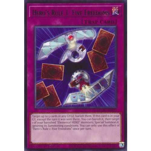 Hero’s Rule 1: Five Freedoms - MZMU-EN027 Rare 1st Edition