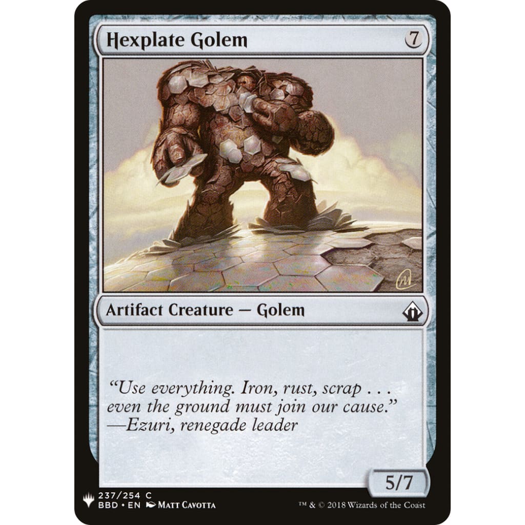 Hexplate Golem (PLST-BBD-237) - Single