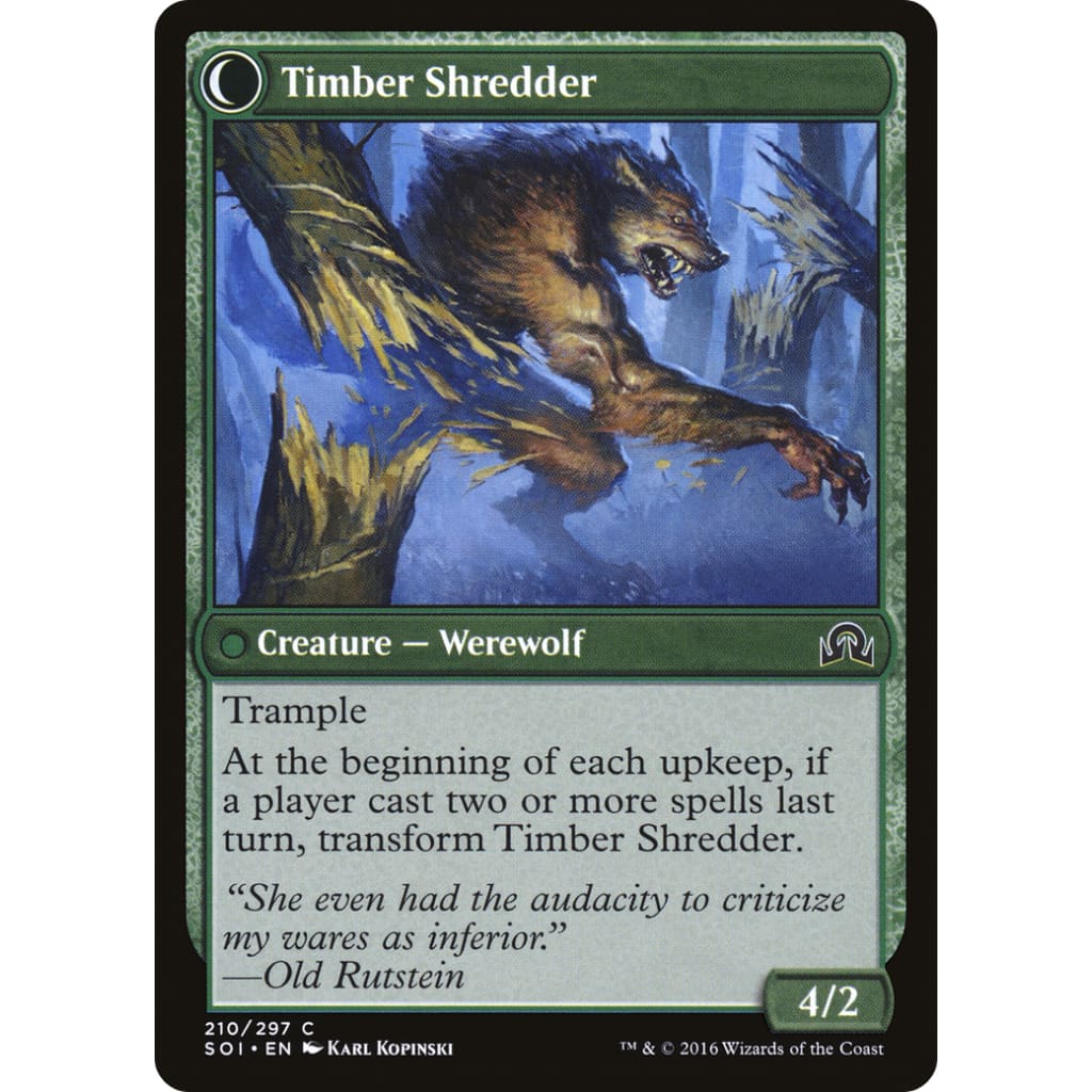 Hinterland Logger (SOI-210): (Double Faced Transform)
