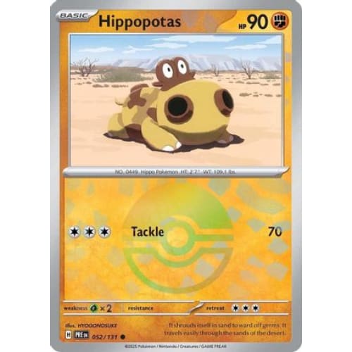 Hippopotas (Poke Ball Pattern) (52) Common Holofoil - Single