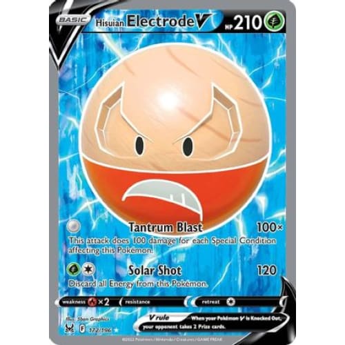 Hisuian Electrode V (172/196) Ultra Rare Holofoil - Single