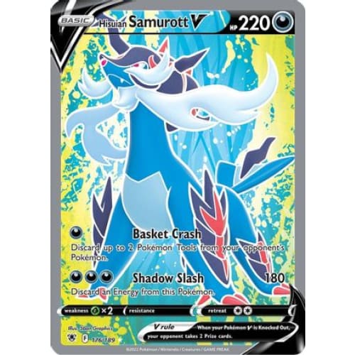 Hisuian Samurott V (176/189) Ultra Rare Holofoil - Single