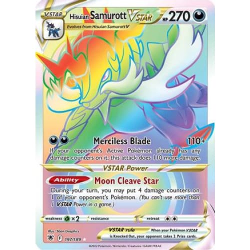 Hisuian Samurott VSTAR (197/189) Holo Rare Holofoil - Single