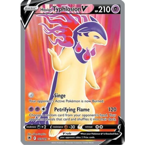 Hisuian Typhlosion V (169/189) Ultra Rare Holofoil - Single