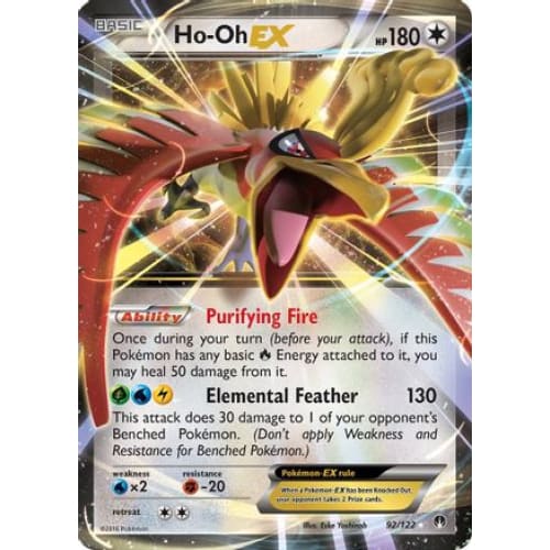 Ho-Oh-EX (092/122) Holo Rare Holofoil - Single