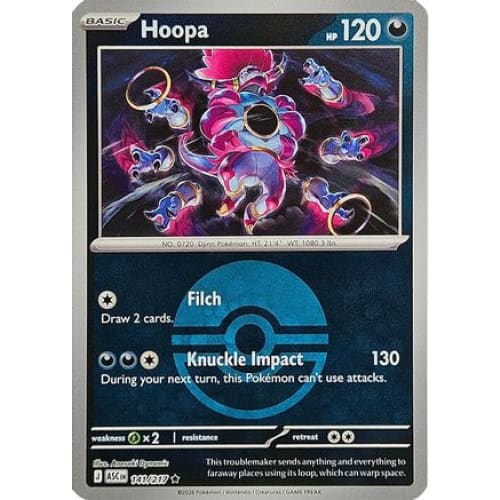 Hoopa (Poke Ball) (141) Rare Classic Reverse Holofoil