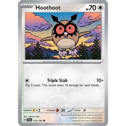 Hoothoot (114) Common Reverse Holofoil - Single