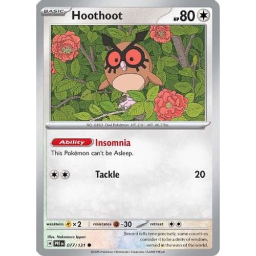 Hoothoot (77) Common - Single