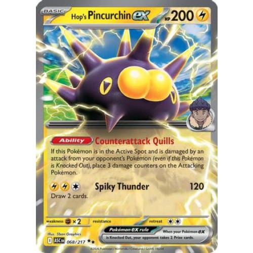 Hop’s Pincurchin ex (68) Double Rare Holofoil - Single