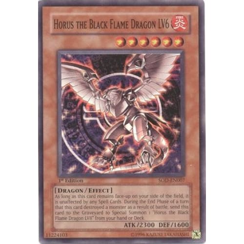 Horus the Black Flame Dragon LV6 (SOD-EN007) Super Rare