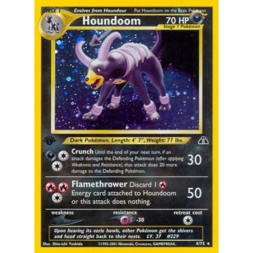 Houndoom (004/075) Holo Rare Unlimited Holofoil - Single
