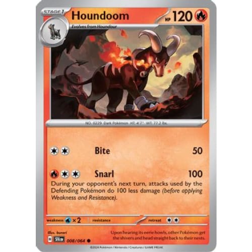 Houndoom (8) Common Reverse Holofoil - Single