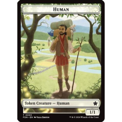 Human // Knight Double-Sided Token (-3 4) Foil - Single