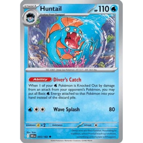 Huntail (55) Uncommon Reverse Holofoil - Single