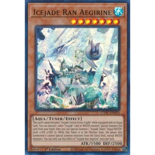 Icejade Ran Aegirine - CYAC-EN010 Ultra Rare 1st Edition