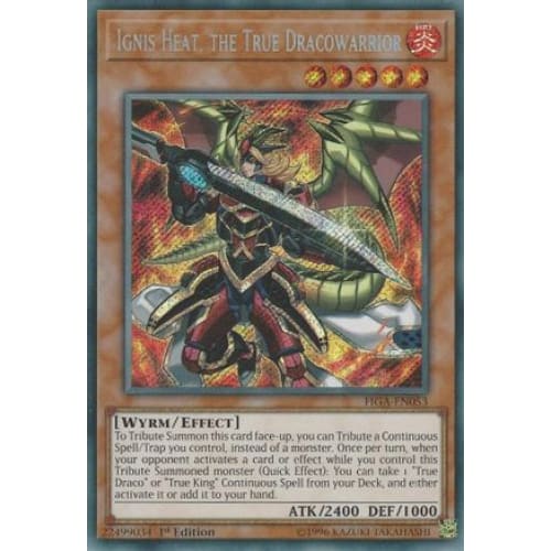 Ignis Heat the True Dracowarrior (FIGA-EN053) Secret Rare