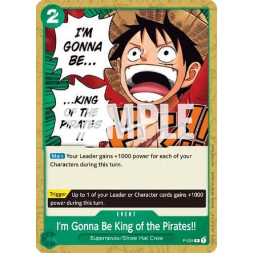 I’m Gonna Be King of the Pirates!! P-024 PR One Piece