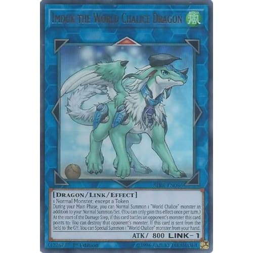 Imduk the World Chalice Dragon (BLRR-EN086) Ultra Rare 1st