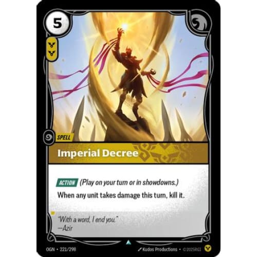 Imperial Decree (221/298) - Origins - Single