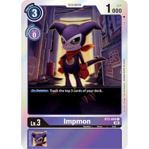 Impmon - BT2-068 (Alternate Art) - Common Foil - Single