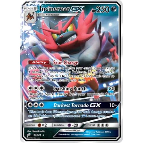 Incineroar-GX (097/181) Holo Rare Holofoil - Single