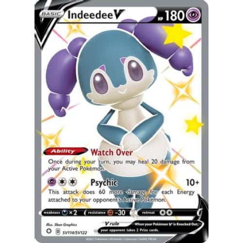 Indeedee V (SV114/122) Holo Rare Holofoil - Single