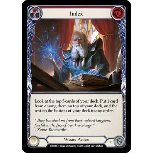 Index (Red) (ARCANE RISING) Unlimited Edition Rainbow Foil