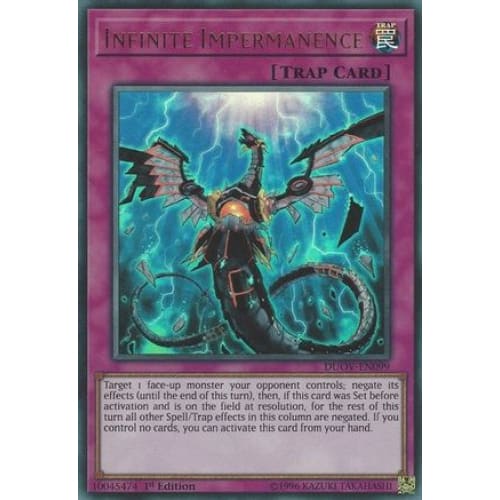 Infinite Impermanence (DUOV-EN099) Ultra Rare 1st Edition