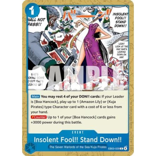 Insolent Fool!! Stand Down!! EB03-029 C Extra Booster: