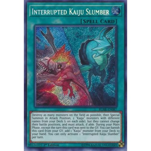 Interrupted Kaiju Slumber (BLHR-EN087) Secret Rare 1st