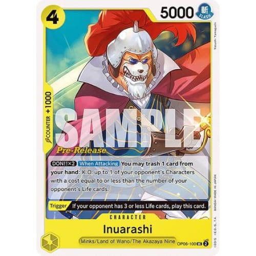 Inuarashi OP06-100 UC Wings of the Captain Pre-Release