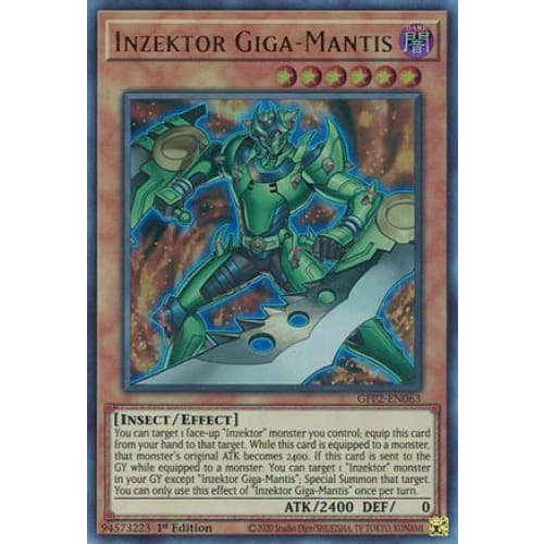 Inzektor Giga-Mantis (GFP2-EN063) Ultra Rare 1st Edition