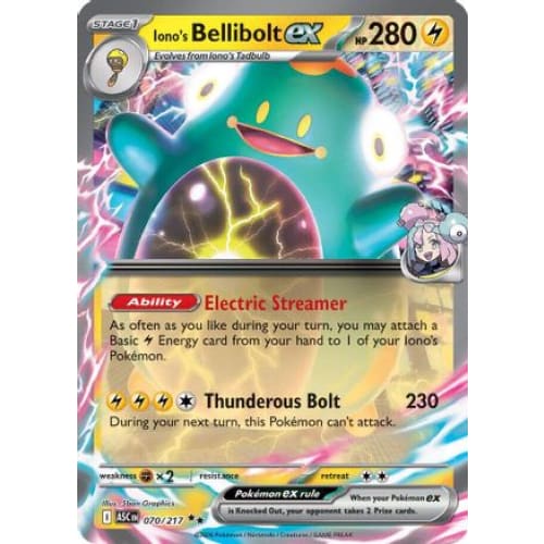 Iono’s Bellibolt ex - 070/217 (70) Double Rare Holofoil